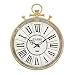 Produktbild BESPORTBLE Vintage Retro Uhren Taschenuhr Stil Wandbehang Uhr Große Wanduhr für Wohnzimmer Küche Dekoration (Gold, ohne Batterie)