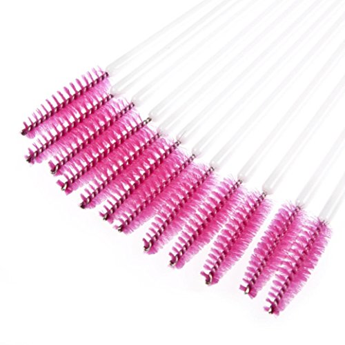 Webla 50 pcs Disposable Eyelash Brush Mascara Wand Applicator for Eyelash Extension Micro Brushes Individual Applicators (Black)