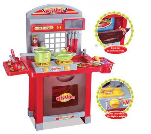 Preisvergleich Produktbild Inside Out Toys P0-DESS-U0J1 Kinderspielzeug Küche, rot