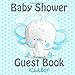 Produktbild Baby Shower Guest Book It's A Boy: Cute Elephant Baby Shower Blue Guest Book for Boys and Girls The Perfect Memory Book For Mommy Milestone