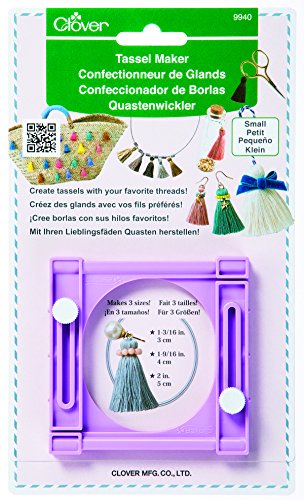 Clover 9940 Clover Quastenwickler Bastelschablone, kunststoff, klein, 22 x 14,5 x 2 cm, violett
