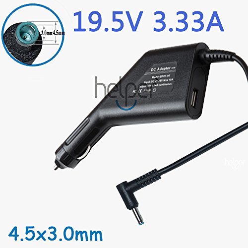 19,5 V 3,33 A 4,5 * 3,0 KFZ Adapter Ladegerät für HP Laptop Envy4 Envy6 K001TX c8 K20 Pa tpn-f112 F113 Pavilion 15 Series Notebook