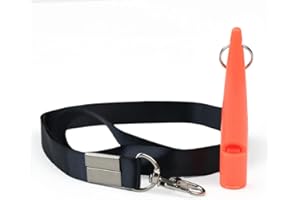 Voarge Fischietto per cani con pratico cordino, fischietto per cani, fischietto professionale con frequenza standard e fascia per pipa, ideale per addestramento del cane (arancione)