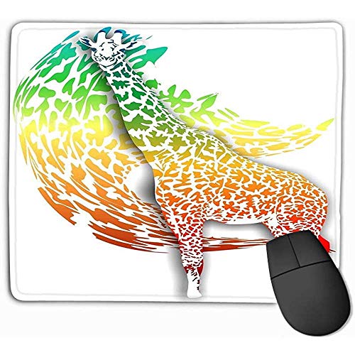 Preisvergleich Produktbild Benutzerdefinierte Mausunterlage, 30X25 CM Einzigartiges gedrucktes Mauspad Design Giraffe Abstraktes Hintergrundbild Zusätzliches Format Coreldraw-Einstellungen Tools-Verwaltung