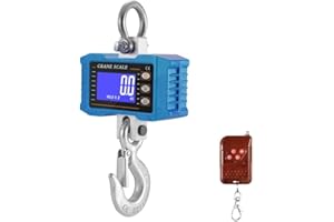 Tanniws 1T Hängewaage Wiederaufladbare digitale Kranwaage mit Fernbedienung 1000kg hochpräzise elektronische Hängewaage Industrielle schwere Hakenwaage (Orange-1T)