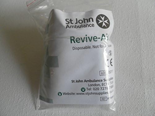 St John Ambulance ~ Revive-Aid Face Shield ~ Quantity 10 ~ for Personal Protection During Mouth to Mouth Resuscitation ~ CPR Barrier Rescue Mask CPR Mouth to Mouth Resuscitation