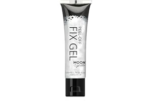 Gel Peel Off Glitter Fix 50ml di Moon Glitter - Primer adesivo cosmetico glitterato per viso e corpo. per tutti i glitter tra cui fine, grosso, olografico, iridescente e bio
