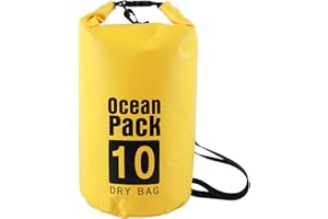 ACXILEXY Bolsa Estanca, 10 L Bolsa Estanca con Correa de Hombro Ajustable, Bolsa Seca Impermeable Flotante, Mochila Impermeable para Deportes al Aire, Playa, Natación, Surf, Canotaje, Kayak