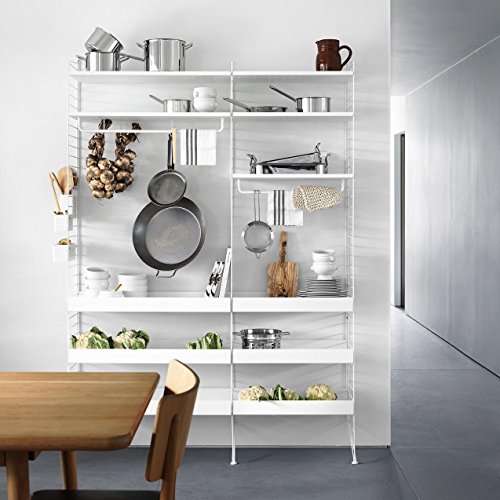 Preisvergleich Produktbild String Aufbewahrungskombination 140x200x30cm, weiß lackiert BxHxT 140x200x30cm