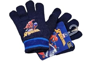 ILS I LOVE SHOPPING Guanti Invernali per Bambini 2 pcs Inverno Unisex Taglia unica (SPIDER Blu)