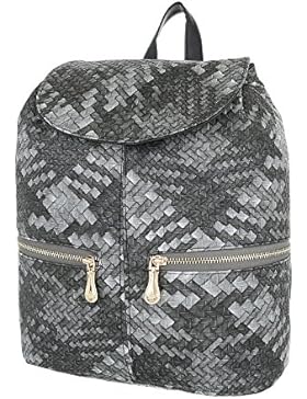 iTal-dEsiGn Damentasche Mittelgroße Rucksack Schultertasche Kunstleder TA-9893