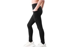 Monbessi Leggings Sport pour Fille Taille Elastique Pantalon de Yoga Fille 5-12 Ans