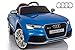 Produktbild ES-TOYS Kinderfahrzeug - Elektro Auto Audi RS5 - lizenziert - 12V7AH Akku und 2 Motoren- 2,4Ghz + MP3 + Leder + Eva + Schlüssel (Blau)