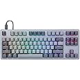 DROP CTRL Mechanical Keyboard — Tenkeyless TKL (87 Key) Gaming Keyboard, Hot-Swap Switches, Programmable Macros, RGB LED Backlighting, USB-C, Doubleshot PBT, Aluminum Frame (Halo Clear, Gray)
