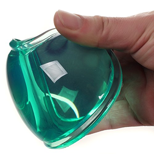 HIMRY weiche Handballenauflage Crystals Gel, Herz Form Gel Handgelenkauflage, Rutschfeste Fleckenresistente Silikon Flex Auflage, Grün, KXC5112 green - 4