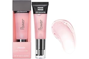 HOPHAT Base de maquillage pour le visage, base de fond de teint à couverture complète sans huile mate, base de maquillage hydratante lissante longue durée, base de fond de teint mate (#+4% Niacinamide)