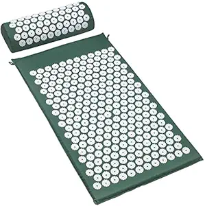 VENIVA Back and Neck Pain Relief Acupressure Mat and Pillow Set, Chronic Back Pain Treatment - Relieves Your Stress of Lower Upper Back and Sciatic Pain