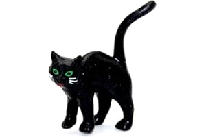 Melody Jane Dolls House Miniature Animal Halloween Accessory Black Cat Standing