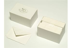 G. LALO Lalo 92300L - Un coffret ''Mode de Paris'' comprenant 30 cartes simples 9,7x15,2 cm 300g et 30 enveloppes doublées gommées aux bords dentelés 10x15,8 cm, Blanc