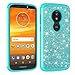 Produktbild Motorola Moto E5 Play Hülle, YYX Motorola E5 Play Schutzhülle Luxus Bling Kristall Sparkle Glitzer Pailletten Hybrid Schild Handyhülle Ultra Dünn Weiche TPU Innere + Hart PC Back Cover Stoßfest Kratzfest Silikon Bumper Handytasche für Moto E5 Play (5.2") - Grün
