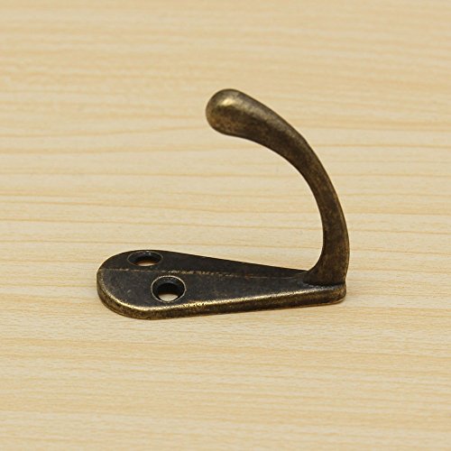 ungfu Mall 4 Vintage-Zink Legierung Mini Bademantel Hat Coat Kleidung Handtuch Single Aufhänger Haken Bad Wand Tür - 2