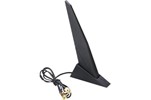 TECKEEN Antena WiFi de doble banda para placa base Asus Z390 Z490 X570 2T2R, antena WiFi 6e 2.4G/5G con cable de extensión