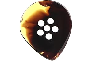 Musiin Médiator épais de qualité supérieure, fabriqué à la main, style lame, son gras, pour guitare électrique, basse, acoustique, jazz, blues (écaille de tortue)