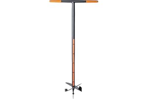 KADAX Wiertło ręczne do ziemi, wiertło do gleby z uchwytem poprzecznym, wiertło spiralne do ogrodu, wiertło słupkowe, wiertło do roślin, wiertło do cebuli kwiatowej, wiertło do słupków (200 mm)