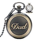 Vintage-Taschenuhr mit Kette, Länge:37,5 cm; abnehmbare Kette mit einem Clip am Ende, verleiht jedem Outfit Stil und Klasse und ist für den Alltag geeignet.