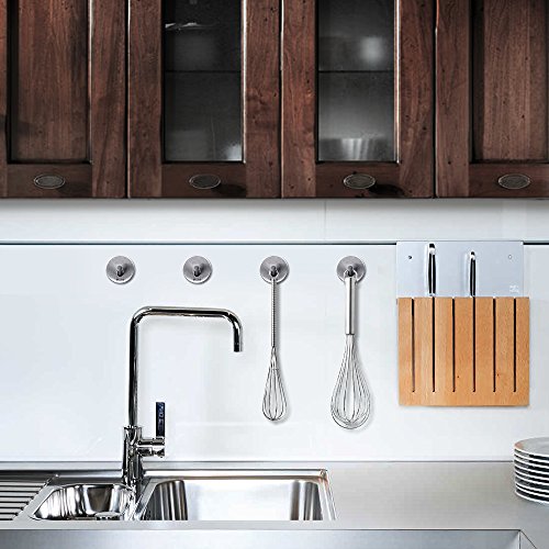 Ecooe 6 Stück Selbstklebend Handtuchhaken Edelstahl Handtuch Haken wasserdicht mit 6 Stück 3M Ersatzklebepads - 7