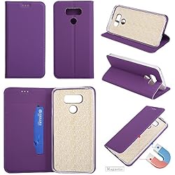Funluna Funda LG G6, Carcasa Cartera Flip de Piel PU Libro Billetera con Función de Soporte y Ranuras de Tarjeta para LG G6