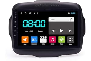 Wostoke Car CarPlay Android Auto Navigazione Stereo GPS Radio Fotocamera Display 9" IPS Schermo tattile Headunit Tablet Pad Lettore multimediale Per Jeep Renegade 2016-2020 Octa Core 4G+64G