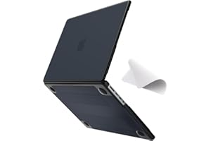 eleger Coque Anti-craquage Compatible avec MacBook Pro 16 Pouces M4(A3403 A3186) M3(A2991) M2(A2780) M1 (A2485) Pro/Max, Version 2024 2023 2021, Bord en TPU Noir et Etui Rigide en PC, Noir Mat