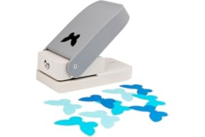IDEEN MIT HERZ Power Jumbo Punch Butterfly Design Punch Large Hole Punch for Paper up to 500 g/m² Cut-Out: 6.3 cm x 4.2 cm