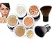 MEDIUM & MEDIUM BEIGE Mineral Foundation Makeup Double KABUKI SET Sheer Finish Full Coverage Natural Minerals by Intelligent Cosmetics®
