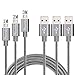 Produktbild iRoundy (3ft/1m 6ft/2m 10ft/3m)Premium 2.0 Sync Daten Schnell Ladekabel, Ultra Durable Nylon geflochten Draht, Universal Power Line Ladekabel für Samsung Galaxy S7, S6, Edge, S4, S3, Note 5,4,2, Google Nexus, LG, HTC, Nokia und mehr