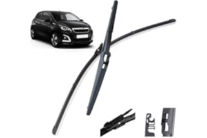 AUTOPIXL Wiper Front & Rear Wiper Blades Set Compatible with Peugeot 108 2014-2021 Windshield Windscreen Window 26"+12"