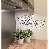 WANDTATTOO Spruch/Küche/Büro ***Guter Kaffee - Böser Kaffee*** Größen u. Farbauswahl