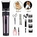 Produktbild [2018 Dog Clippers Cat Rasierer, Professionelle Haarpflege Clippers Abnehmbare Klingen kabellos Wiederaufladbar, Pet Clipper Kit mit Schere, Kämme, Schutz für Hunde Katze, Tier Clippers