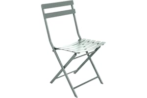 Hespéride - Chaise de Jardin Pliante Greensboro Vert Olive - Acier Traitement Antirouille Renforcé - 50 x 42 x 81 cm - Meuble d'Extérieur Pliable