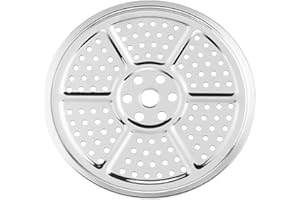 CUSROS Support rond en acier inoxydable pour cuiseur vapeur, autocuiseur, insert marmite, plaque vapeur, cuisson du pain grillé, salade, facile à nettoyer, 22 cm