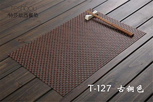 DIANZHUO Placemat 4Pcs Chinese Style Placemat Pvc Environmental Protection Washed Insulation Pads Table Mats Meal Plate Pad Bowl Pad Japan And South Korea Shop Western Mats , F