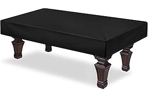 Rareidel Pool Table Cover 7 Feet, Light Weight Farbric Billiard Table Covers, Waterproof & Dustproof Air Hockey Table Cover, Black (7FT)