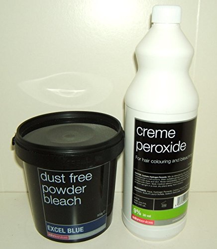 SETS OF HAIR CREAM PEROXIDE 9% (30 VOL)1000ML & EXCEL BLUE POWDER BLEACH 500GM **COMBO PACK**