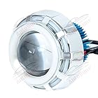 Autosun Projector Lamp (Blue ,White And Red) Led Headlight Lens Projector For - All Bikes