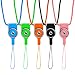 Produktbild joseche 5 PCS Abnehmbare Handy Umhängeband, 50,8 cm Candy Farbe Leder geflochten Hals Gurt für iPhone 6S Plus/iPhone 7/Ausweis/Kamera/iPod/MP3/PSP/USB-Stick.