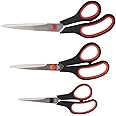 D.RECT Forbici 3 Pezzi Set 160mm/210mm/250mm "SG-MIX" - Forbici per Carta, Cucito, Ufficio - Manico Morbido e Confortevole - 