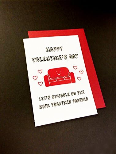 Let's Snuggle on the Sofa Together Forever! - A6 Valentine's Day card
