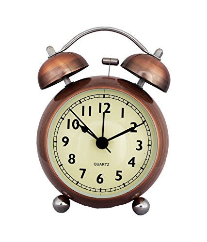 Rise N Shine Copper Dial Vintage Look Bending Glass Table Alarm Clock With Night Led Display RS.599 (68.00% Off) - Amazon