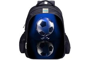 MATMO Soccer Backpack for Boys, Soccer Print Backpack Cool Football Pattern School Bag
